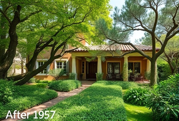 Después: patio verde y productivo