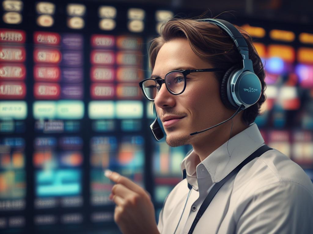 **AI Image Generation Prompt:**

Create a realistic high-resolution photo that embodies the theme "Harnessing AI for Smart Trading." In this image, focus on a close-up shot of a single trading professional, a diverse middle-aged individual, intently analyzing data on a sleek, modern laptop. The subject should be depicted in a well-lit, contemporary office environment, emphasizing focus and dedication.

The background should feature a large digital screen displaying complex financial charts, showcasing upwar