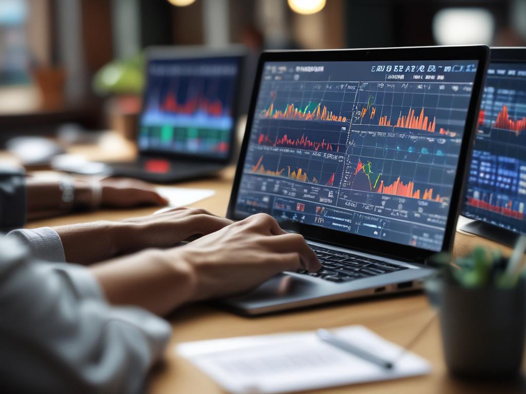 A close up shot of a trader's hands on a