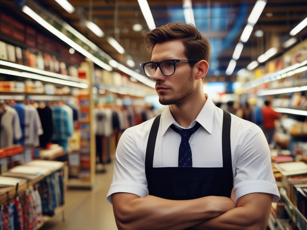 Create a realistic high-resolution photo that embodies the theme of "Retail Traders Leading the Way." The composition should be simple and clear, featuring a single subject—a confident retail trader in a modern, well-lit home office. The trader should be a middle-aged individual, intently analyzing financial data on multiple screens, showcasing a focused and determined expression.

In the foreground, capture the trader engaging with advanced trading software displayed on their monitors, which reveal stock c