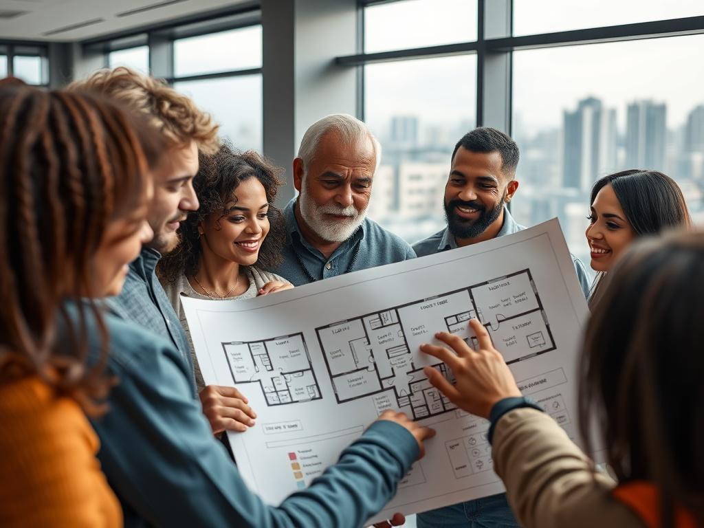 A close up of a mentor showing a group of