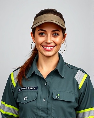 Female Service Technician - Professional waste collection specialist