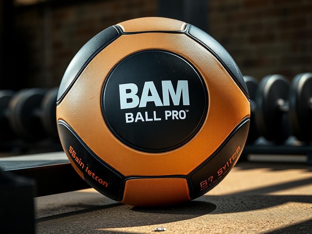 A realistic high resolution image of the Bam Ball Pro,