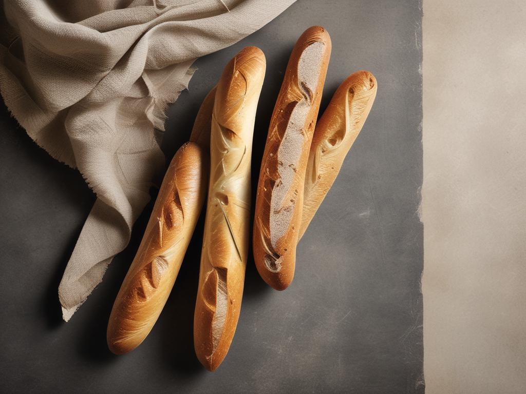Artisan Baguette, crispy crust, fresh bread