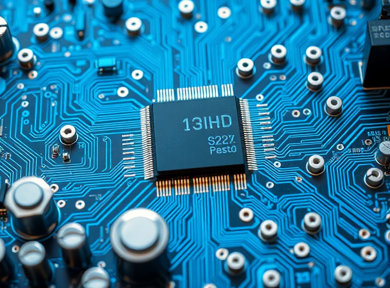 Electronic circuit board with microchip components