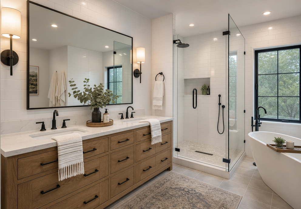 Beautiful completed bathroom renovation