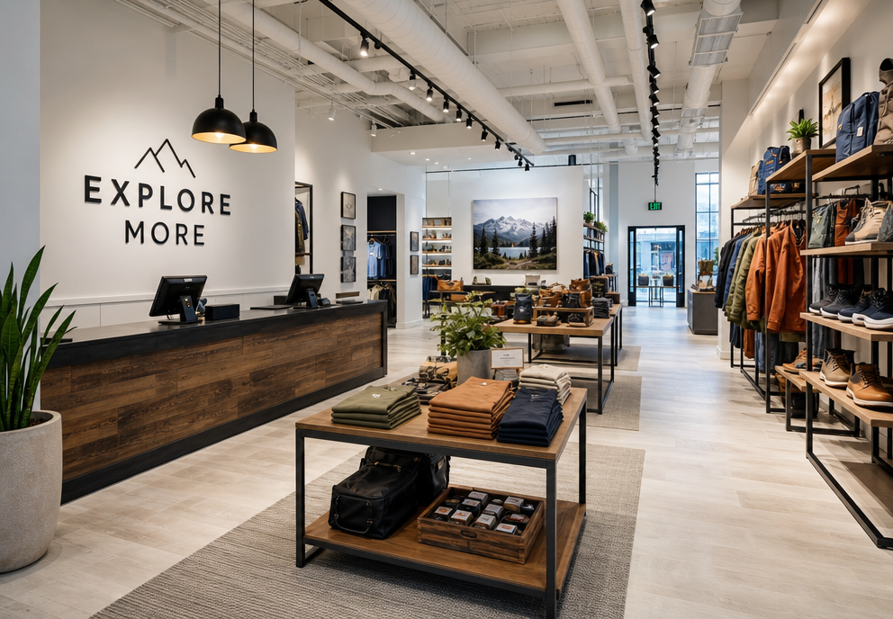 Modern retail store interior