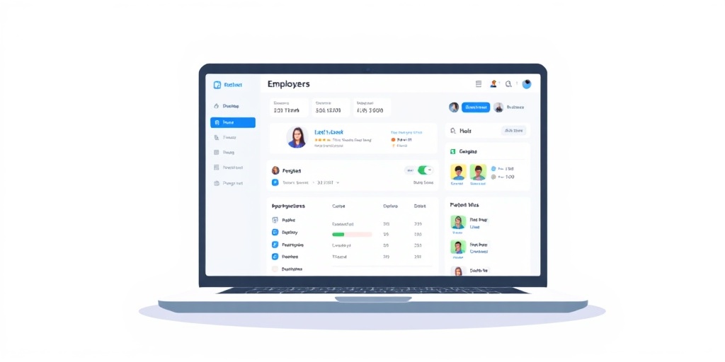 Employers managing job postings and reviewing student profiles on dashboard