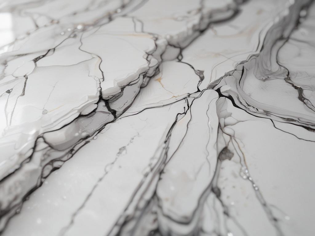 A hyper realistic close up of polished marble with a