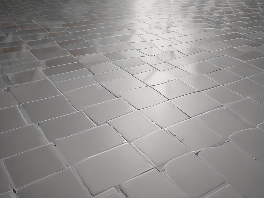 A close up shot of tiled flooring being maintained, showcasing