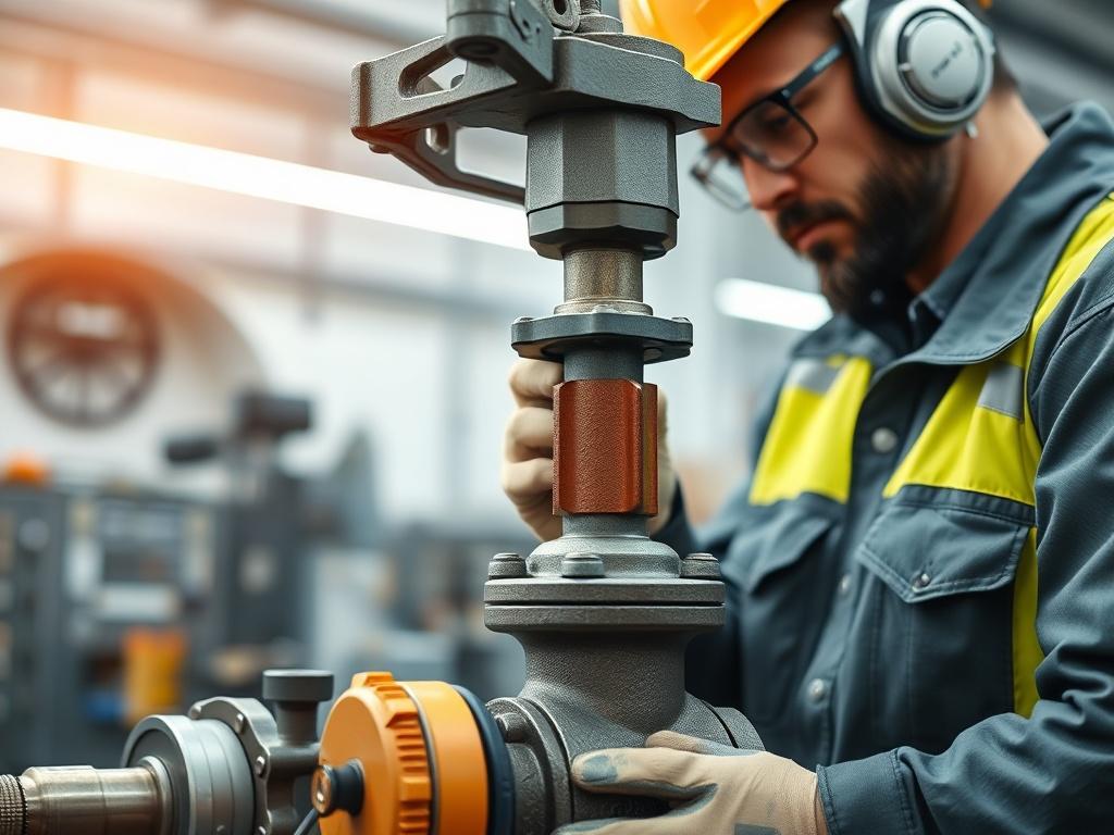 A realistic high resolution close up shot of an industrial