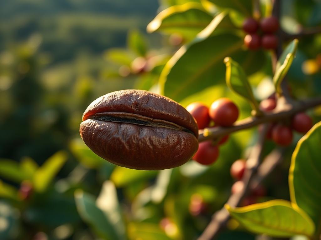 A beautifully crafted shot of a high end coffee bean