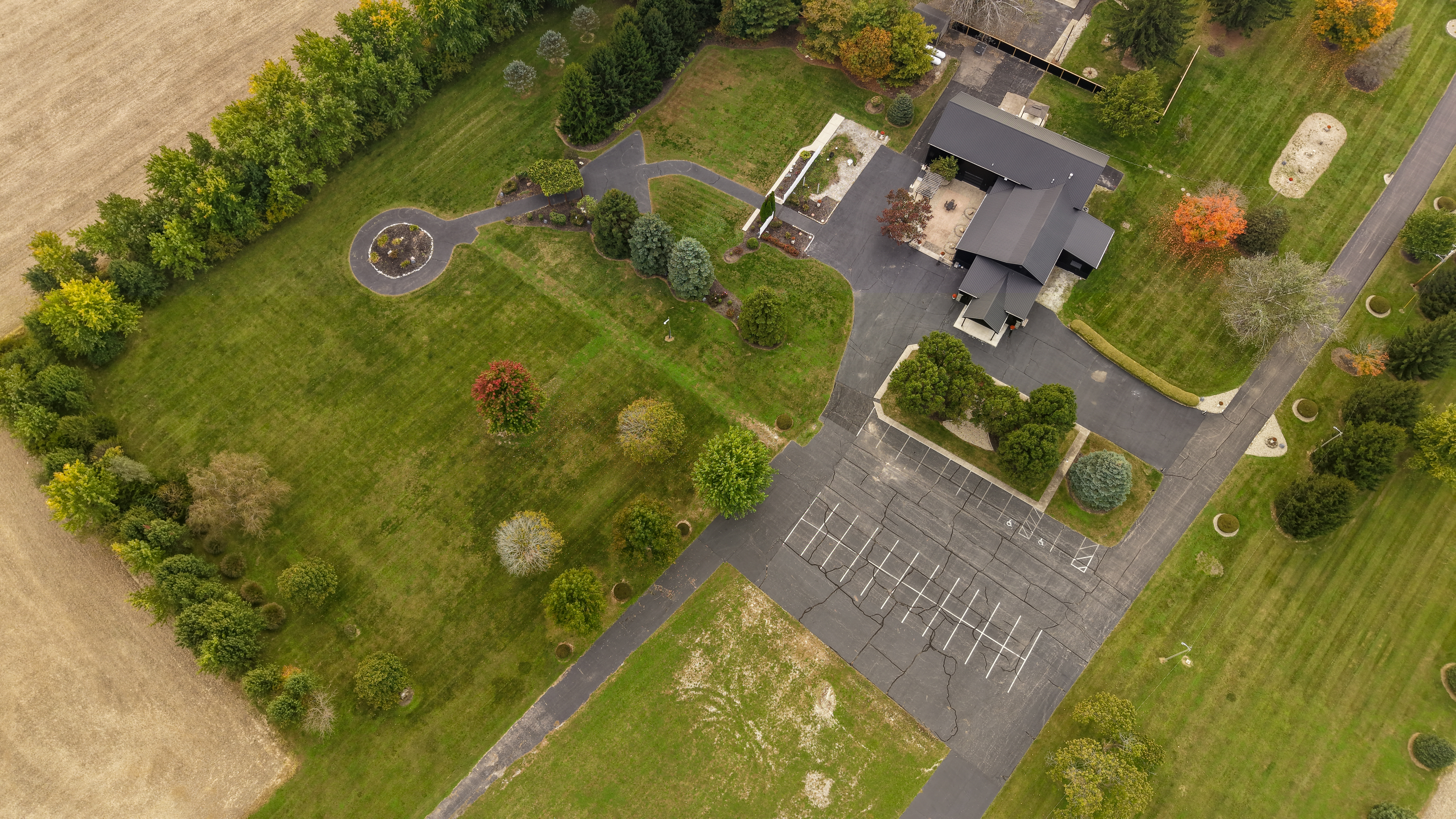 Aerial view of the venue property