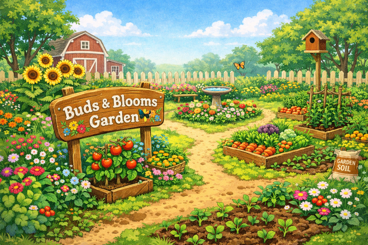 Children gardening and learning about plants