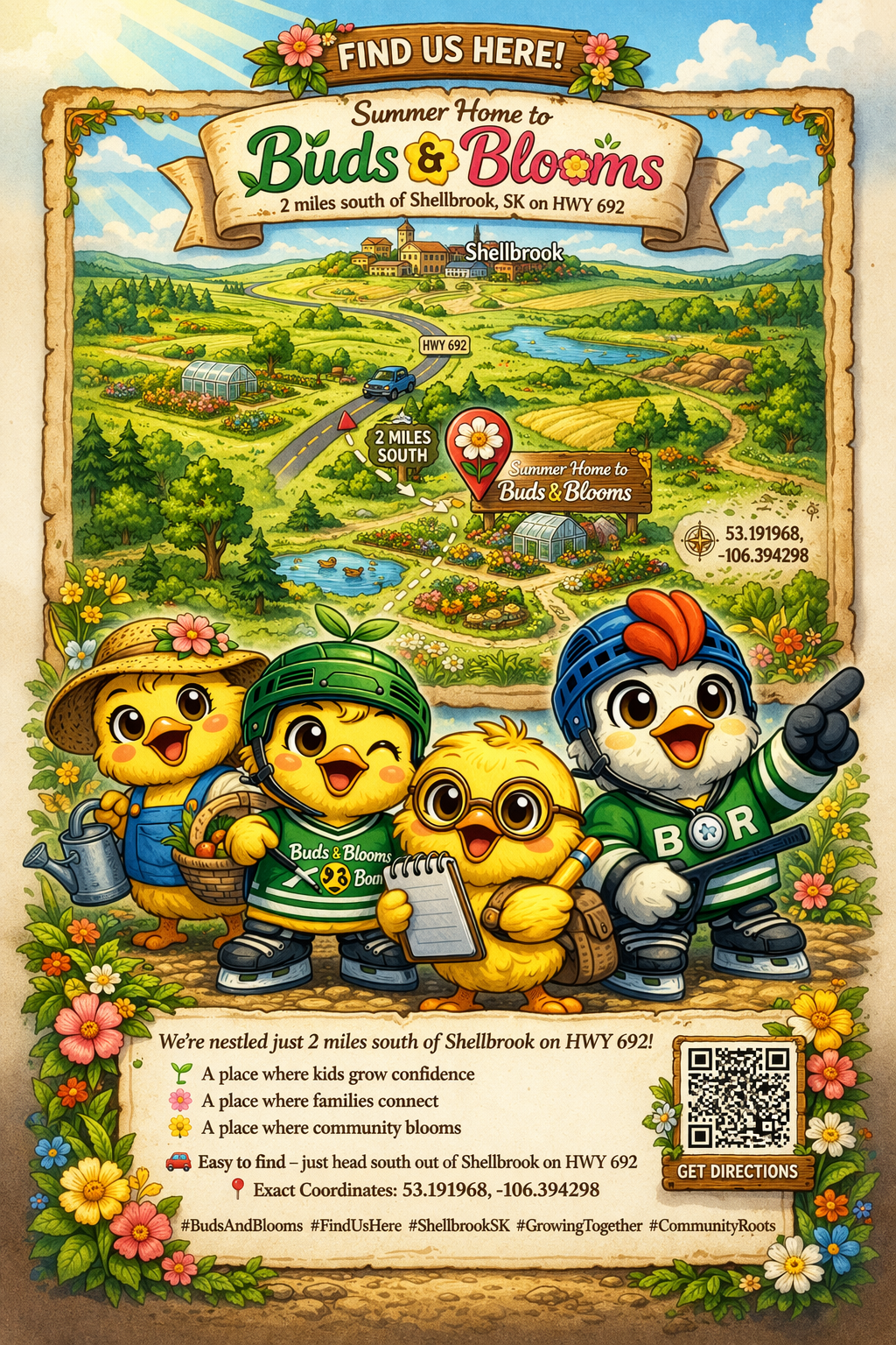 Buds and Blooms facility location