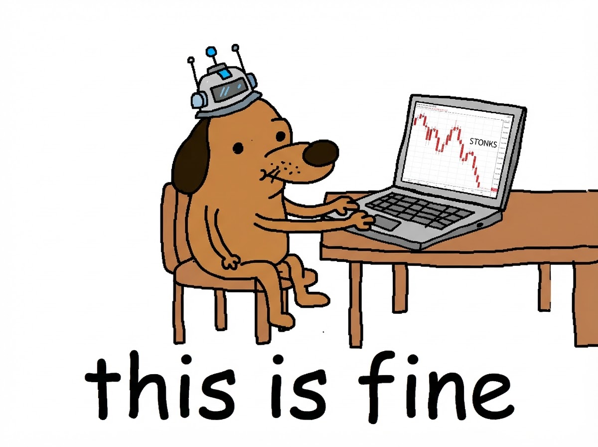 meme #4,201 — posted 4 minutes after a -20% candle