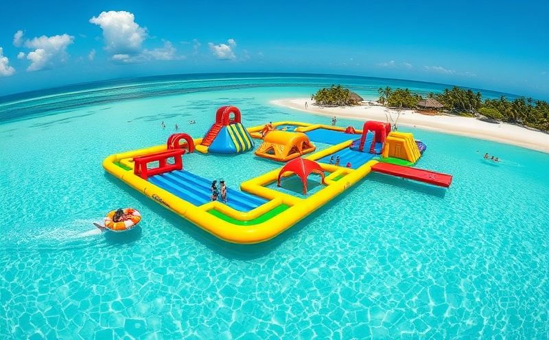 Premium inflatable water park for Caribbean beach resorts and tourism experiences