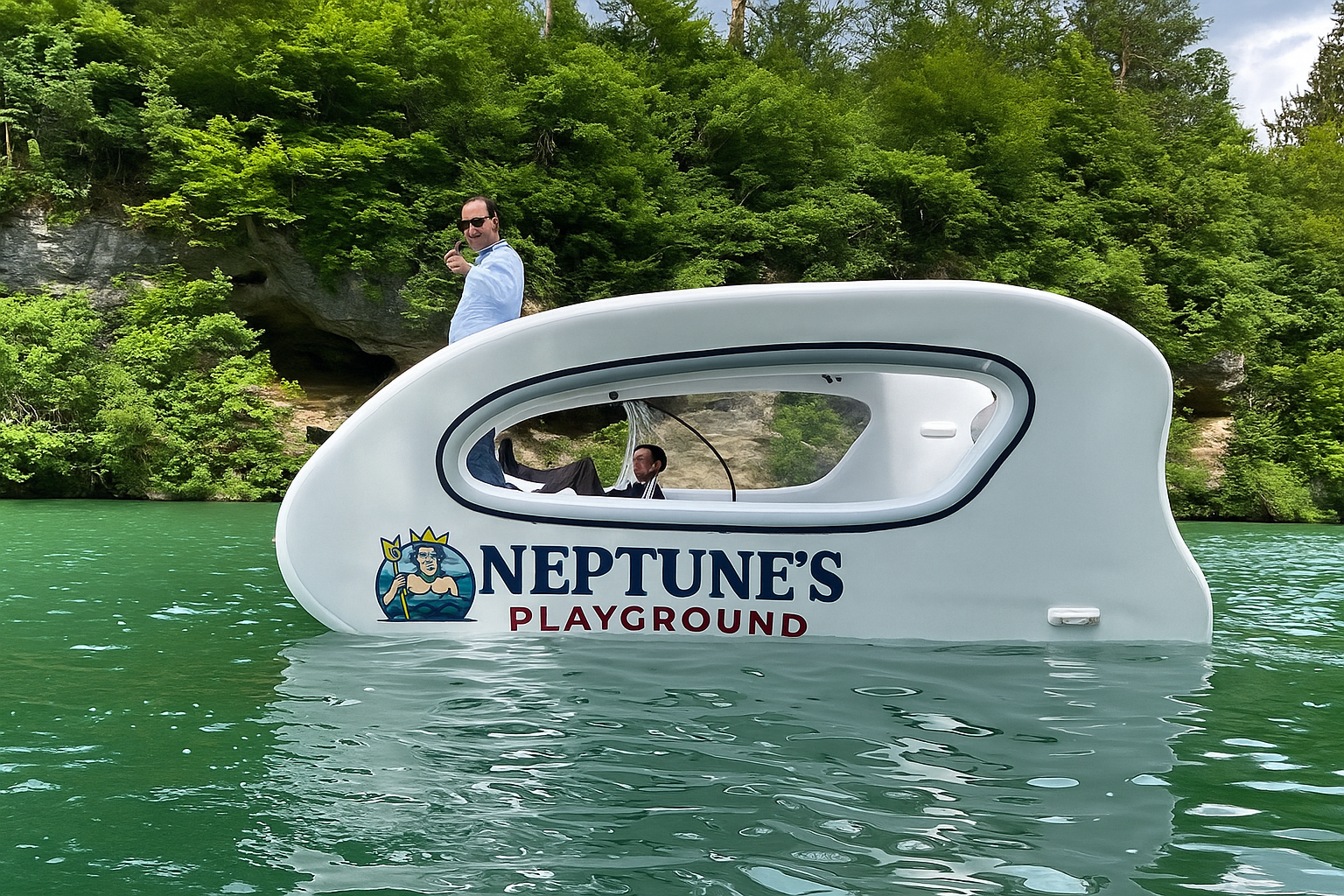 Inflatable catamaran for water adventures and Caribbean luxury boat experiences