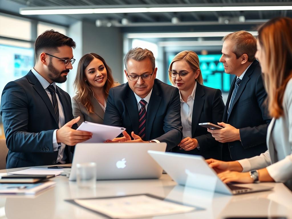 A close up shot of a business professional discussing IT