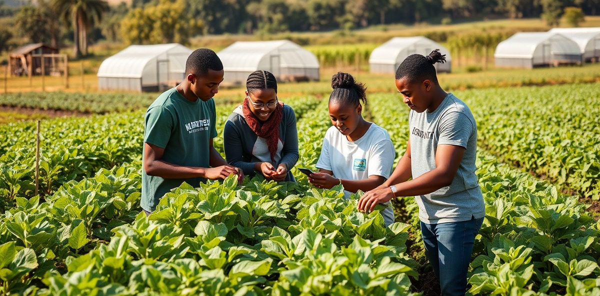 Agricultural training in field