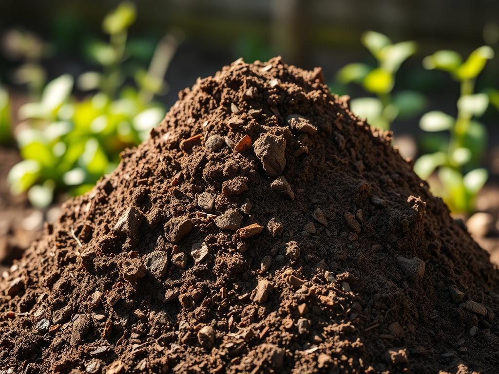 A realistic high resolution image of a mound of organic