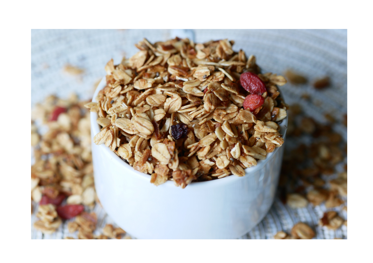 Fresh ingredients for granola