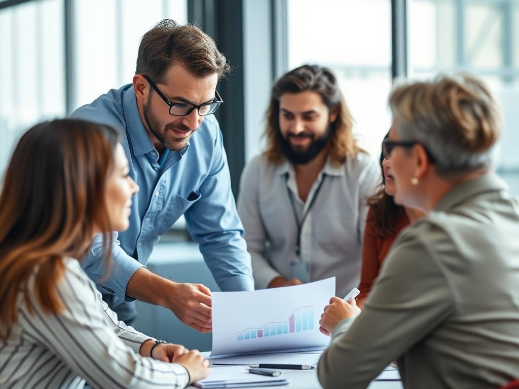 A close up shot of a safety consultant engaging with