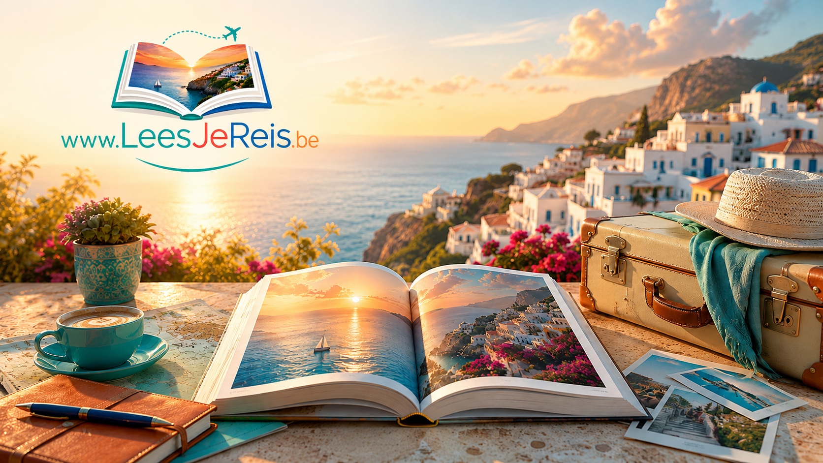 Belgium travel destinations and scenic routes with Lees Je Reis branding for travel organizations