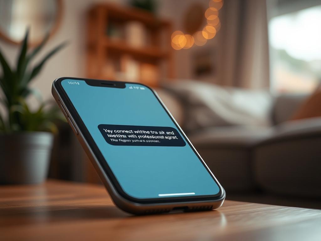 A hyper realistic close up of a smartphone displaying a