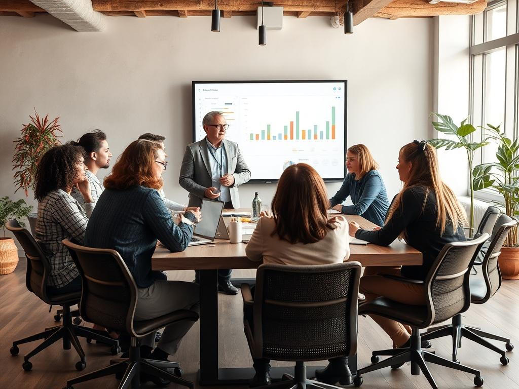 A realistic high resolution of a confident business consultant in