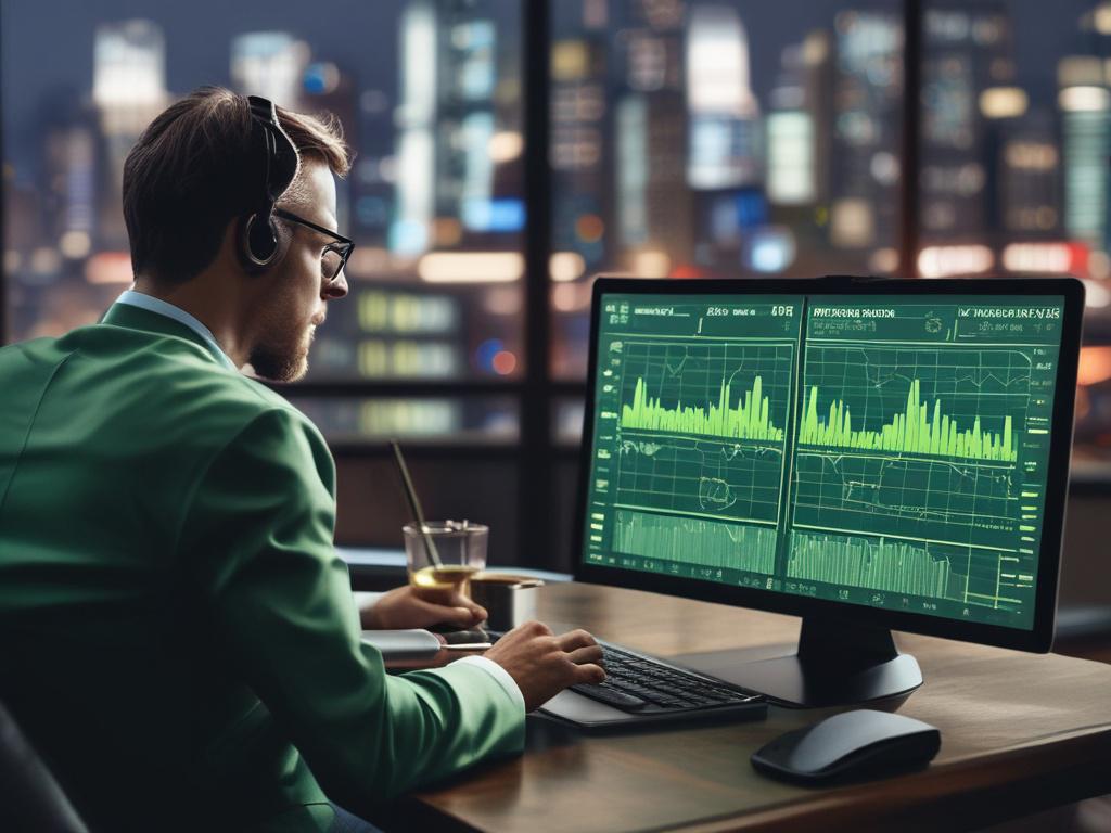 a close up shot of a trader analyzing data on