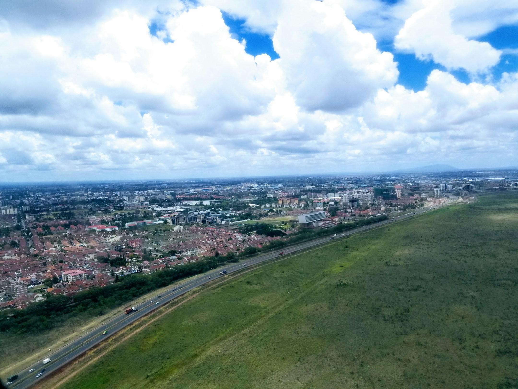 Aerial view of Nairobi