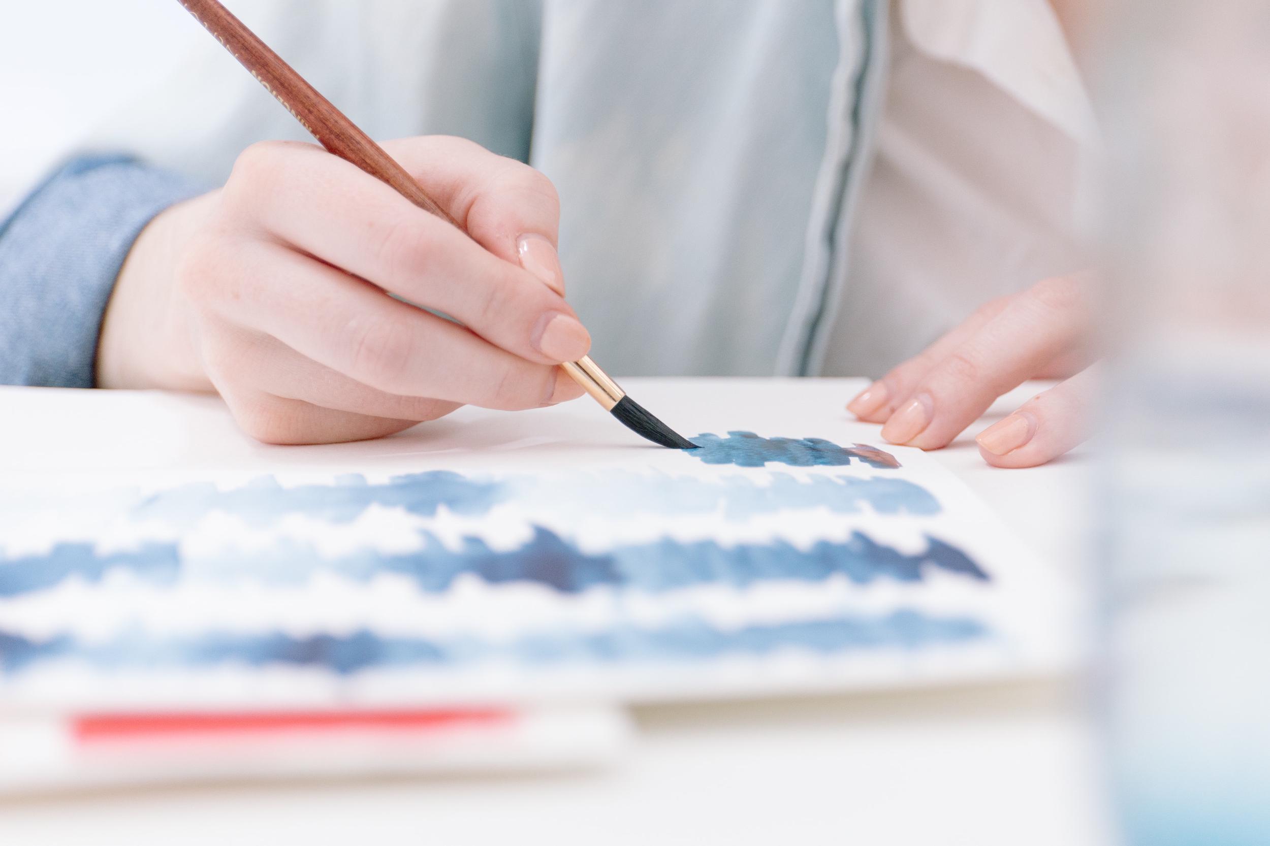 watercolor watercolour blue brush