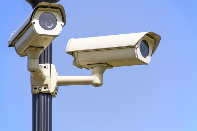 police blue sky security surveillance