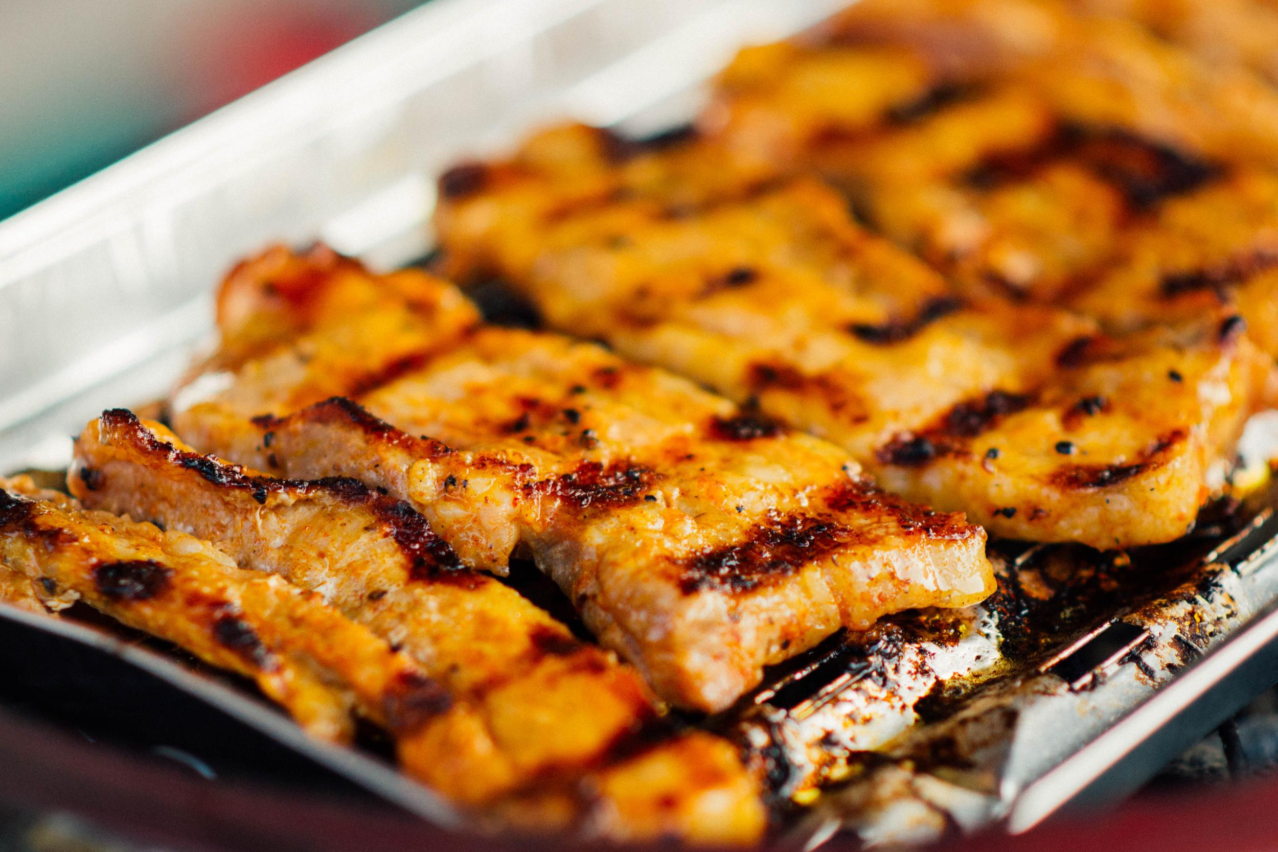 barbecue cooking food pork