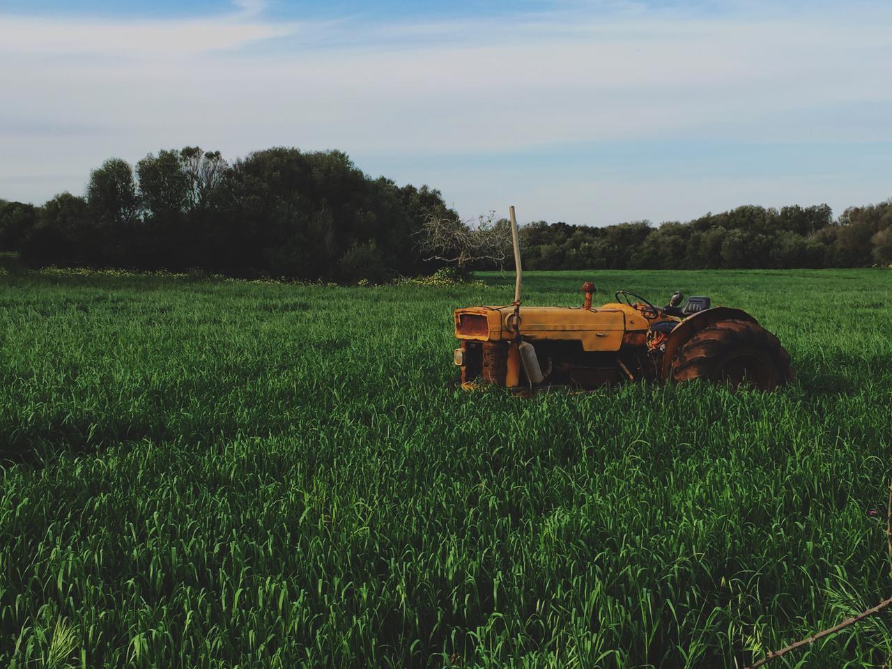 farming tractor abandoned countryside